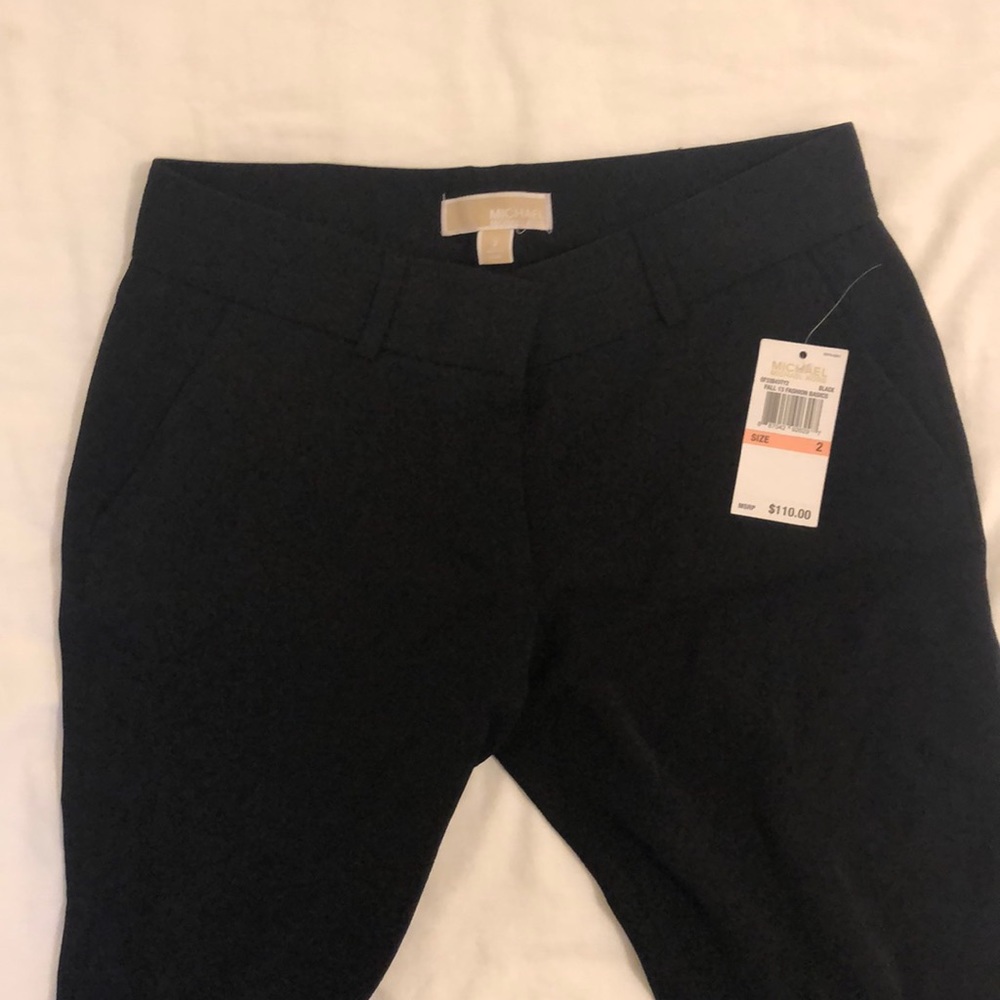 Michael Kors black slim leg slacks